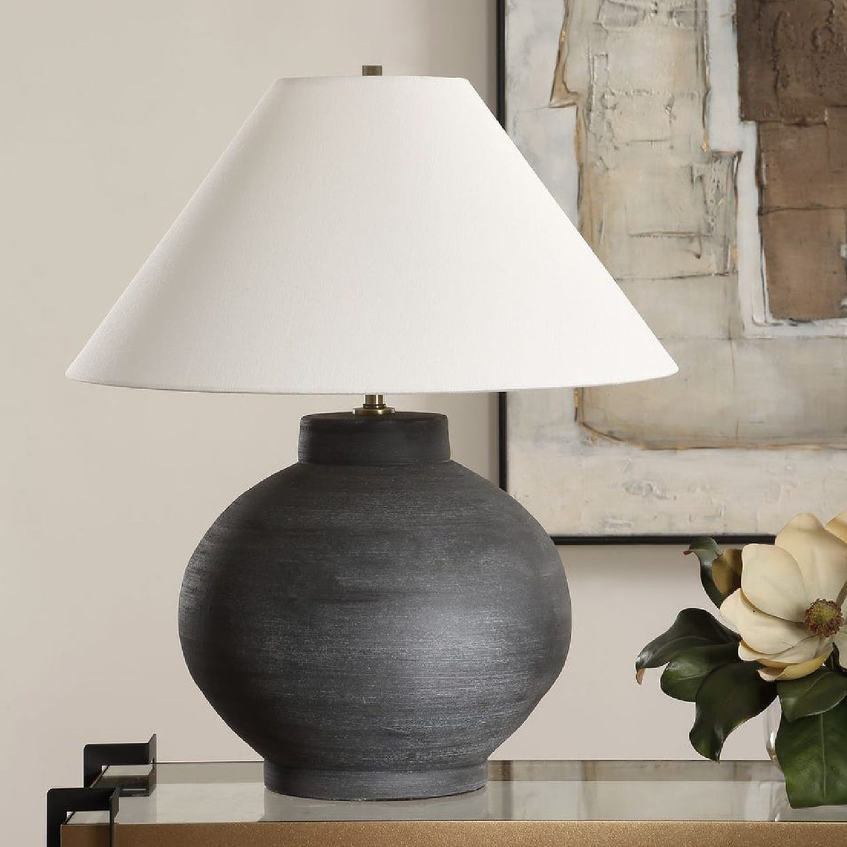   Black Porcelain Table Lamp | Oroa.com