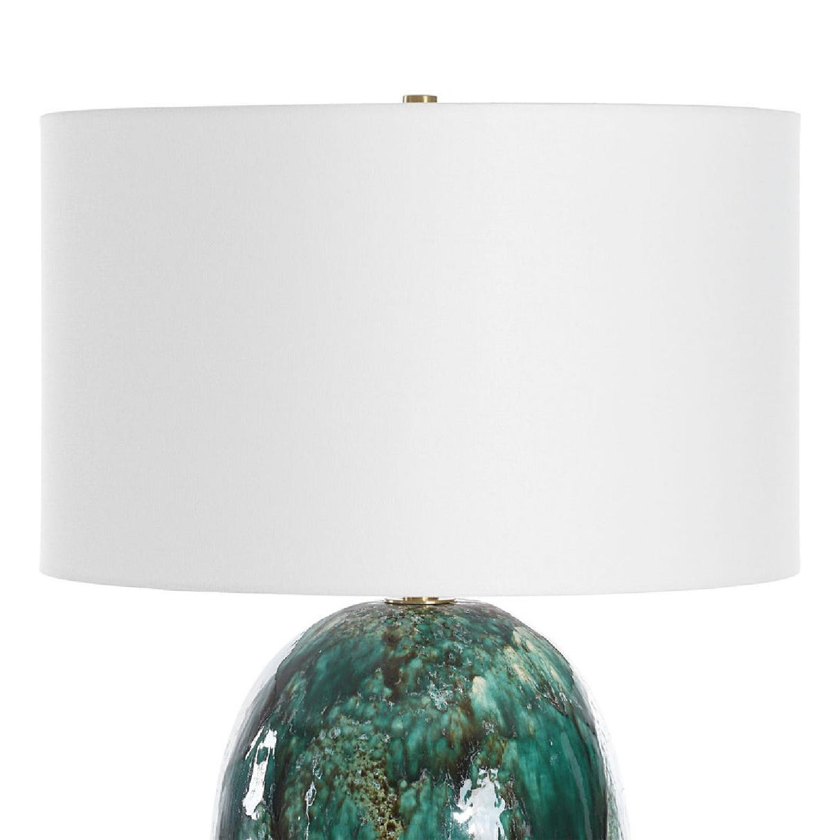   Green Dripped Ceramic Table Lamp | Oroa.com