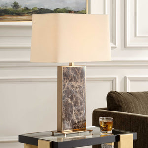  Brown Marble Table Lamp | Oroa.com