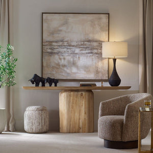   Black Textured Ceramic Table Lamp | Oroa.com