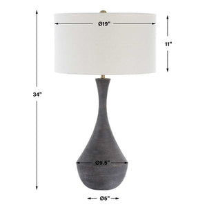   Black Textured Ceramic Table Lamp | Oroa.com