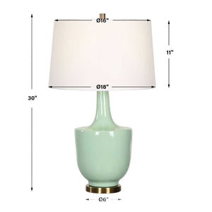   Mint Green Ceramic Table Lamp | Oroa.com