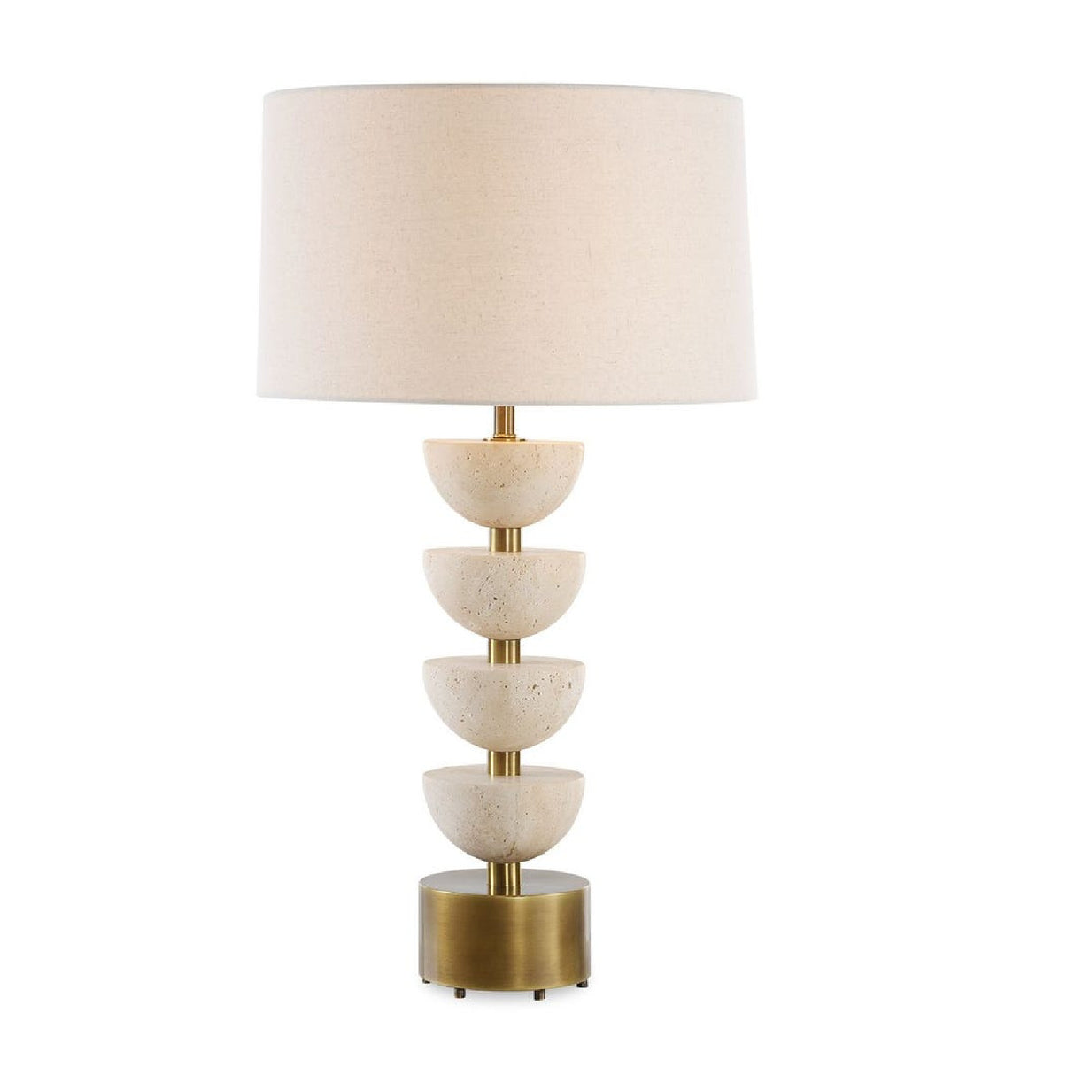   Stacked Travertine Table Lamp | Oroa.com