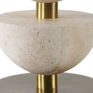   Stacked Travertine Table Lamp | Oroa.com