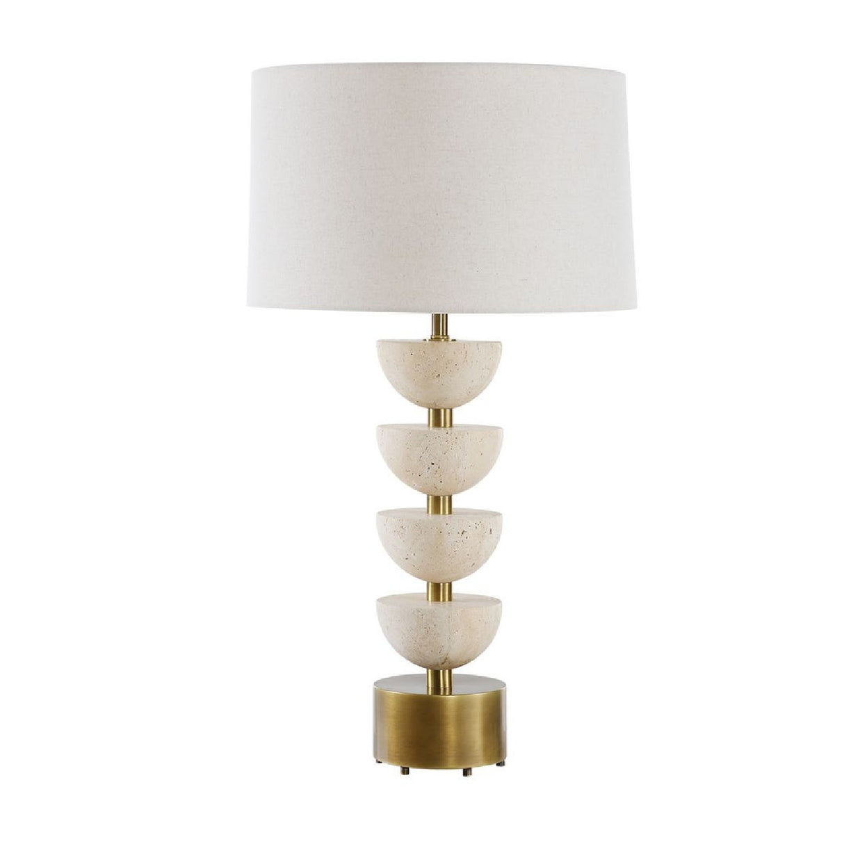   Stacked Travertine Table Lamp | Oroa.com