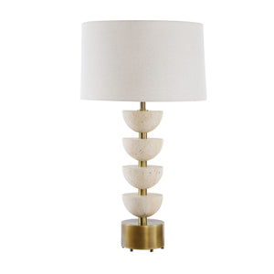   Stacked Travertine Table Lamp | Oroa.com