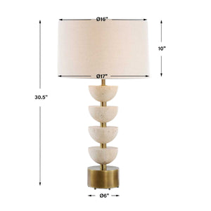   Stacked Travertine Table Lamp | Oroa.com