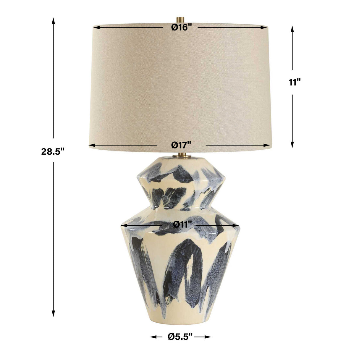   Faceted Ceramic Table Lamp | Oroa.com