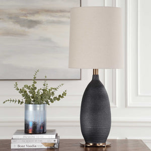   Matte Black Ceramic Table Lamp | Oroa.com
