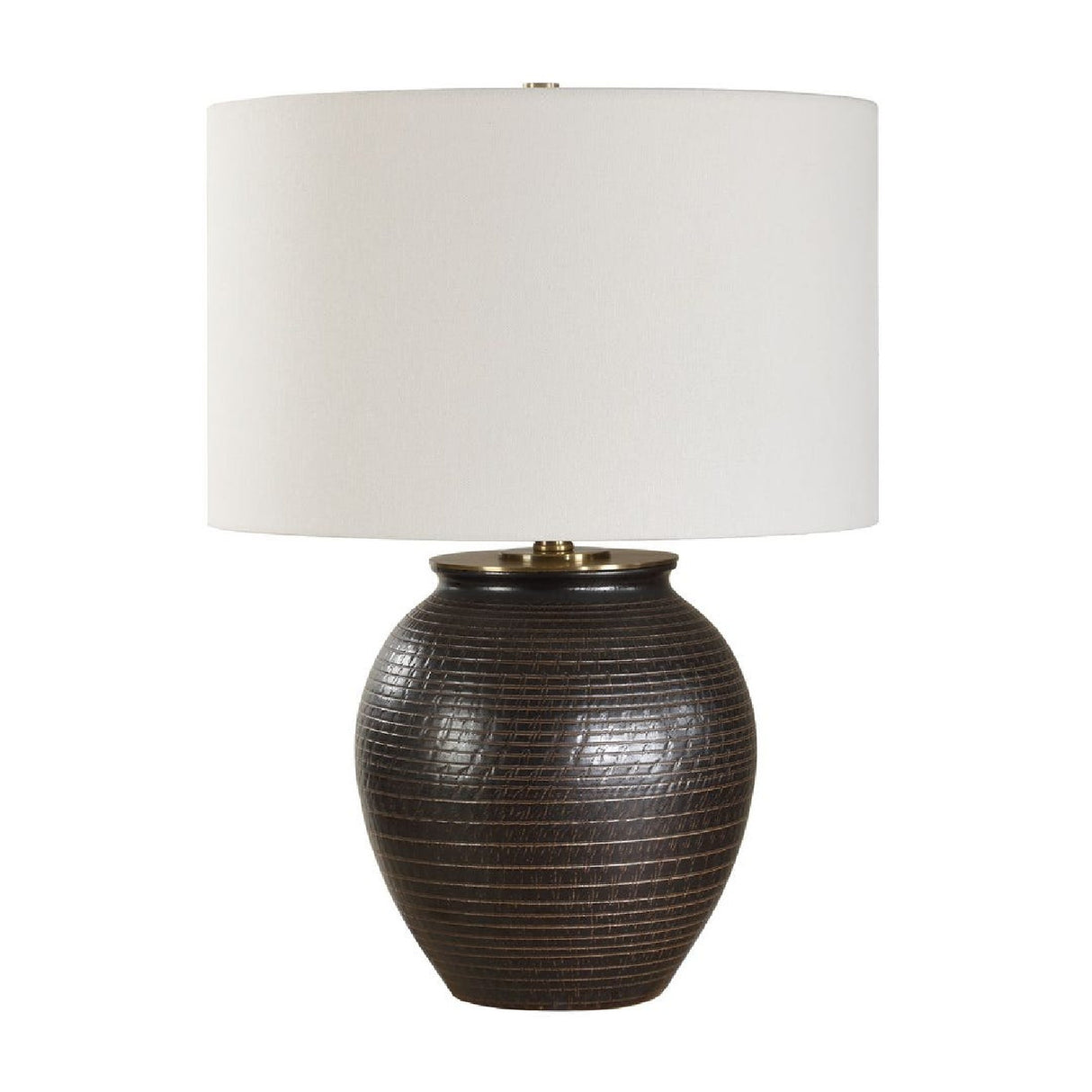   Ribbed Bronze Ceramic Table Lamp | Oroa.com
