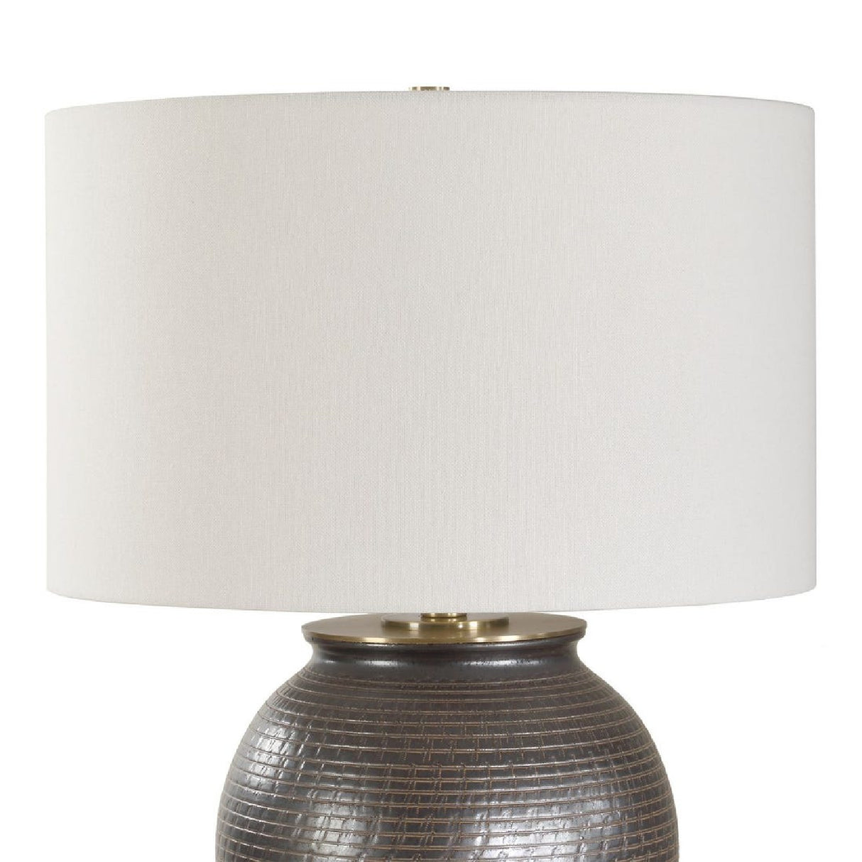   Ribbed Bronze Ceramic Table Lamp | Oroa.com