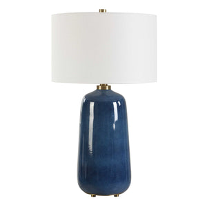   Blue Glazed Ceramic Table Lamp | Oroa.com