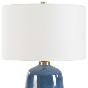   Blue Glazed Ceramic Table Lamp | Oroa.com