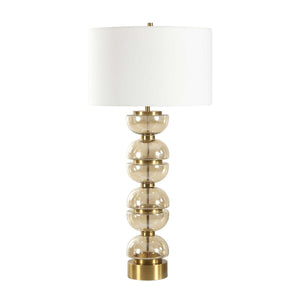   Stacked Amber Glass Table Lamp | Oroa.com