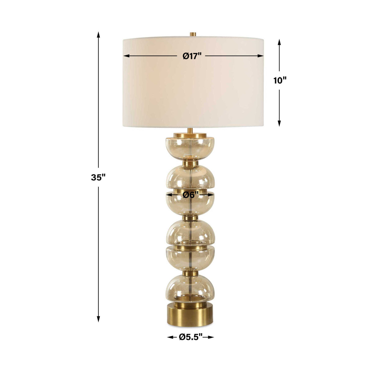   Stacked Amber Glass Table Lamp | Oroa.com
