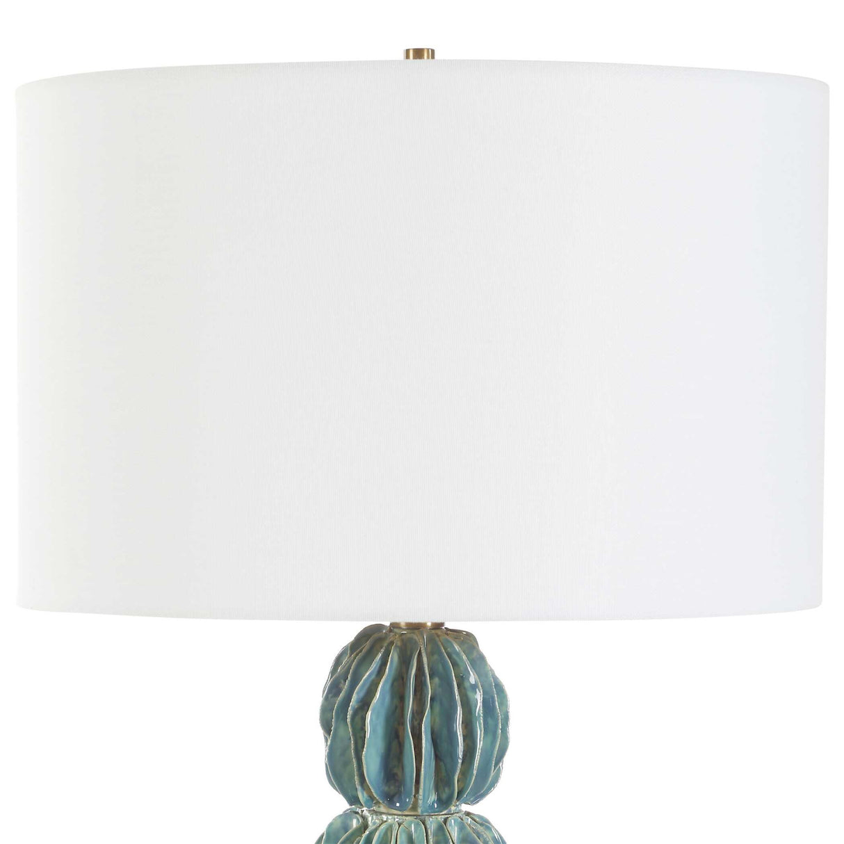   Stacked Teal Ceramic Table Lamp | Oroa.com