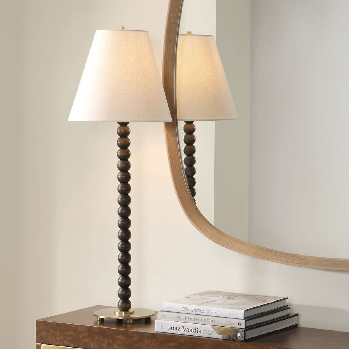   Stacked Wooden Spheres Buffet Lamp | Oroa.com
