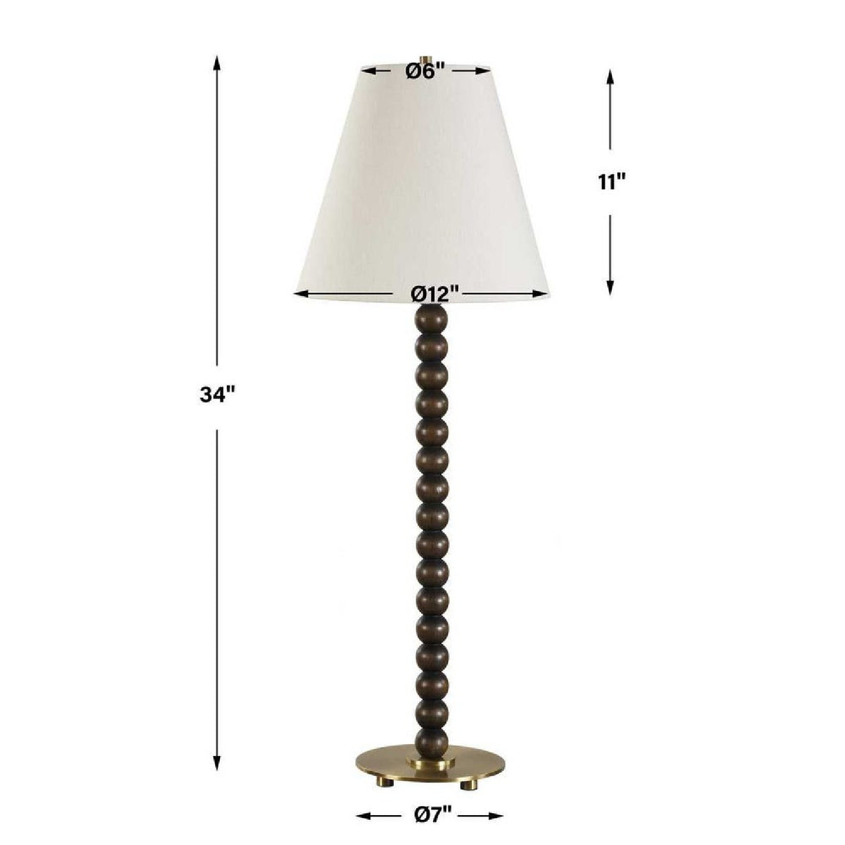   Stacked Wooden Spheres Buffet Lamp | Oroa.com