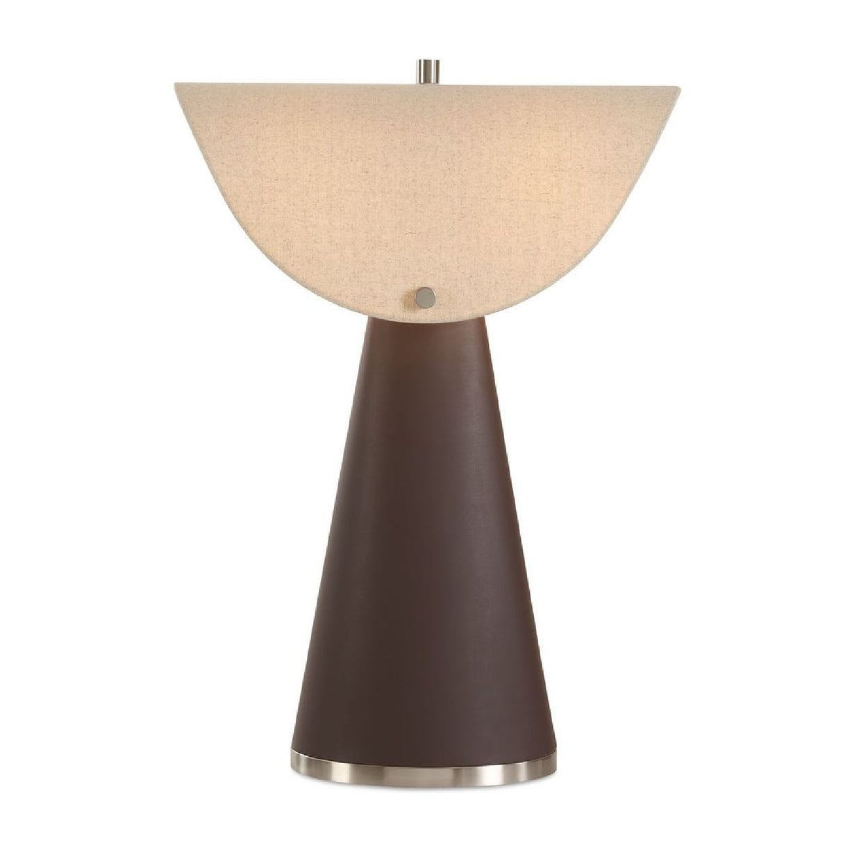   Tapered Brown Leather Table Lamp | Oroa.com
