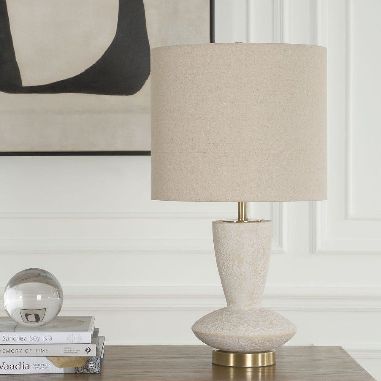   Aged White Ceramic Table Lamp | Oroa.com