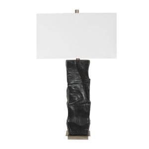   Organic-Shaped Black Ceramic Table Lamp | Oroa.com
