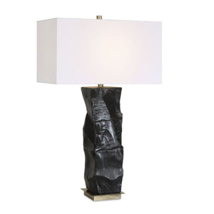   Organic-Shaped Black Ceramic Table Lamp | Oroa.com