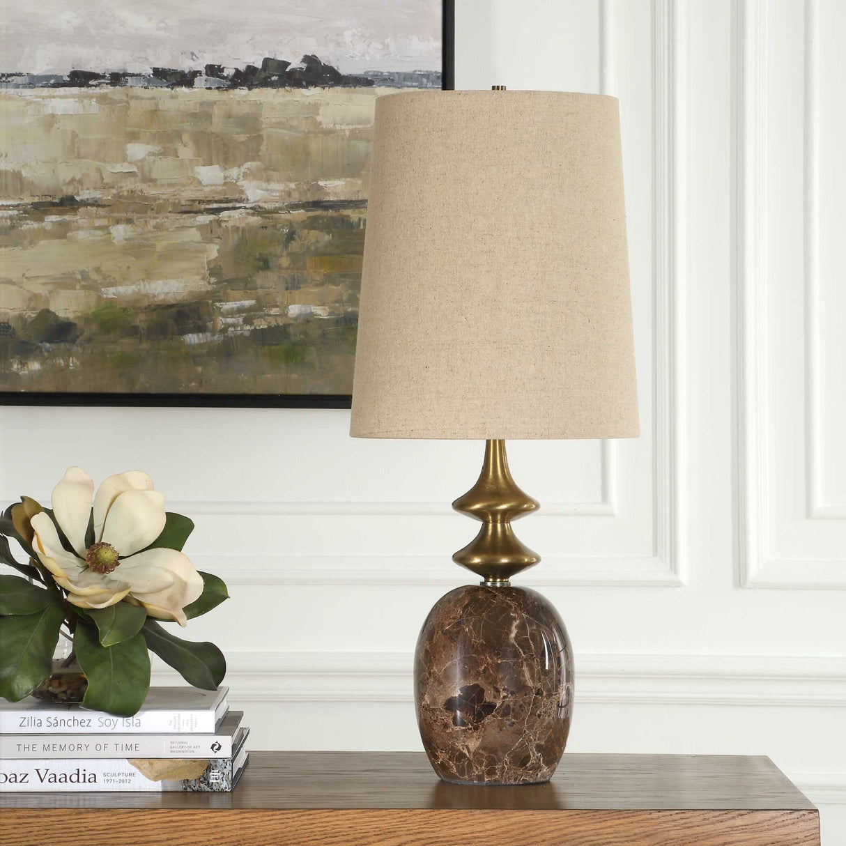   Brown Marble Buffet Lamp | Oroa.com
