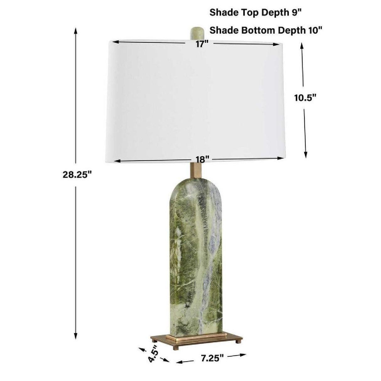   Green Marble Table Lamp | Oroa.com