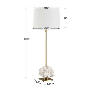   White Coral Sculpture Buffet Lamp | Oroa.com