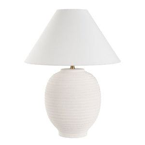   Ridged White Ceramic Table Lamp | Oroa.com