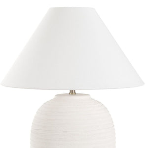   Ridged White Ceramic Table Lamp | Oroa.com