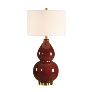   Red Glazed Ceramic Table Lamp | Oroa.com