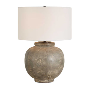   Aged Gray Ceramic Table Lamp | Oroa.com