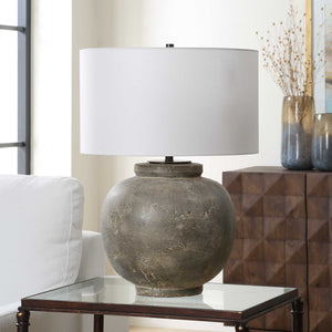   Aged Gray Ceramic Table Lamp | Oroa.com