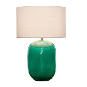   Teal Glazed Ceramic Table Lamp | Oroa.com