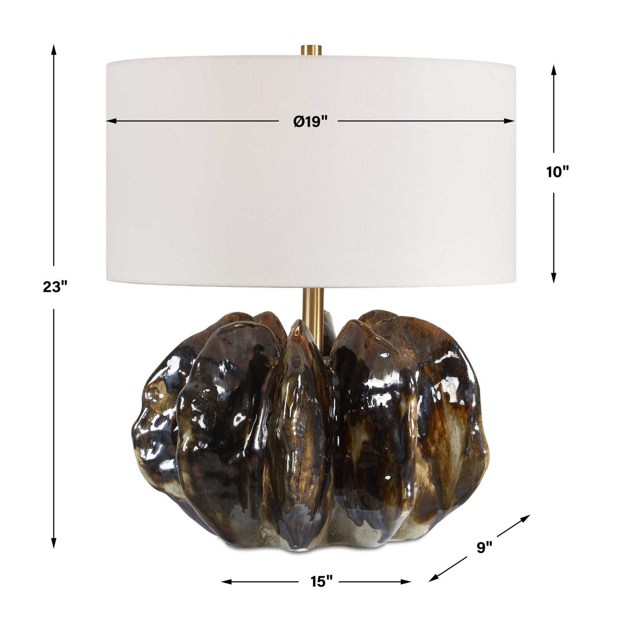   Organic-Shaped Ceramic Table Lamp | Oroa.com