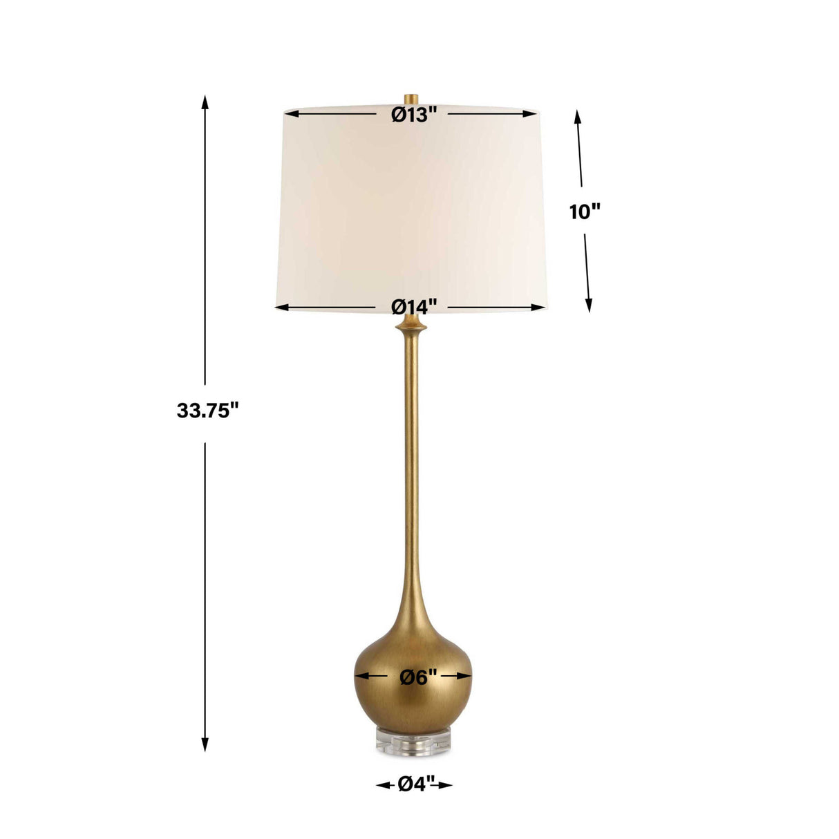   Antique Gold Buffet Lamp | Oroa.com