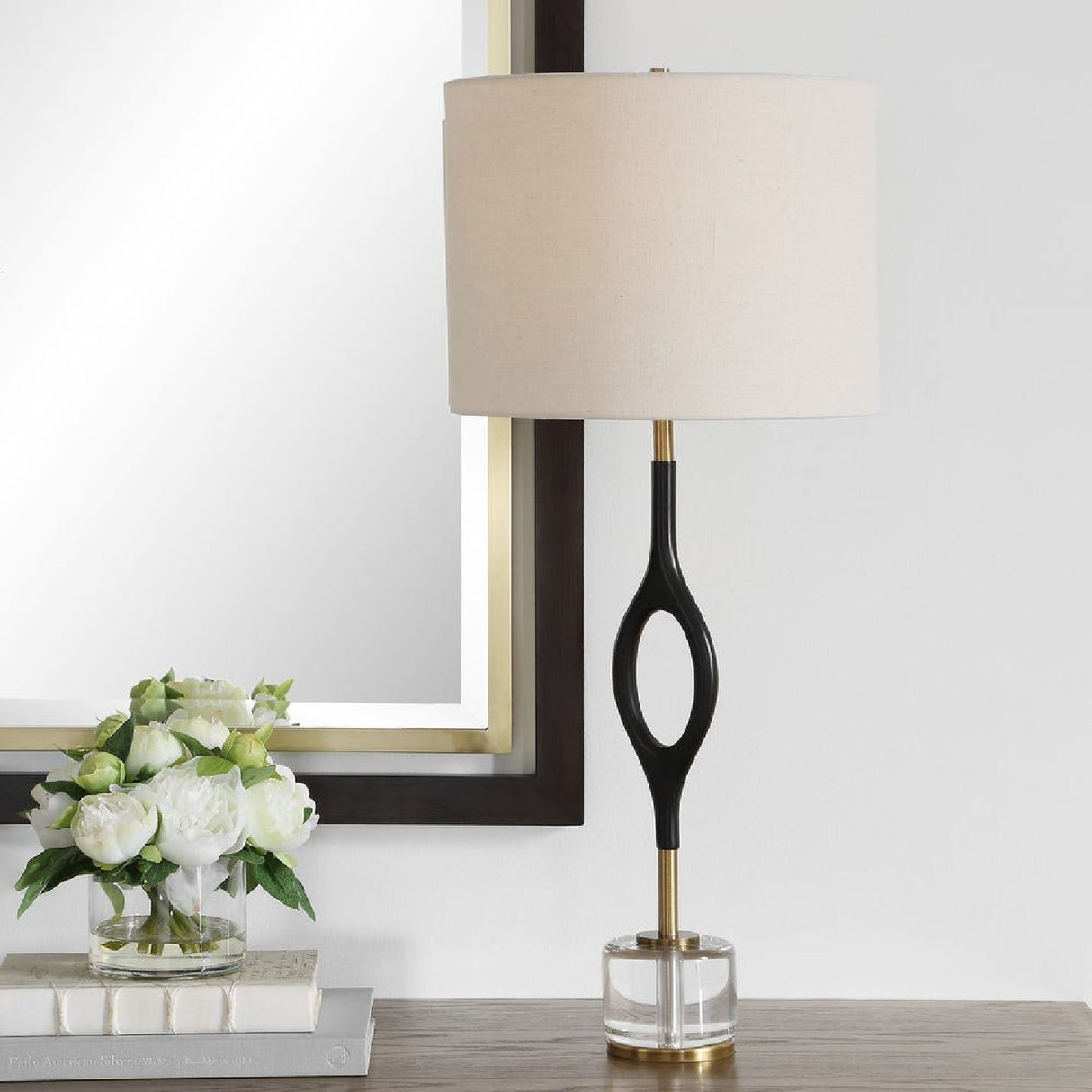   Black Iron Cordless Buffet Lamp | Oroa.com