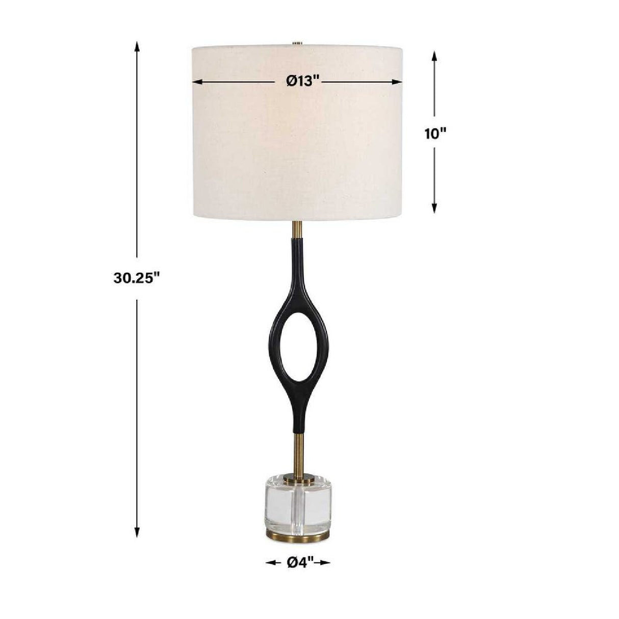   Black Iron Cordless Buffet Lamp | Oroa.com