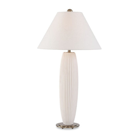   Modern European furniture - White Fluted Ceramic Table Lamp - www.oroa.com | Oroa.com