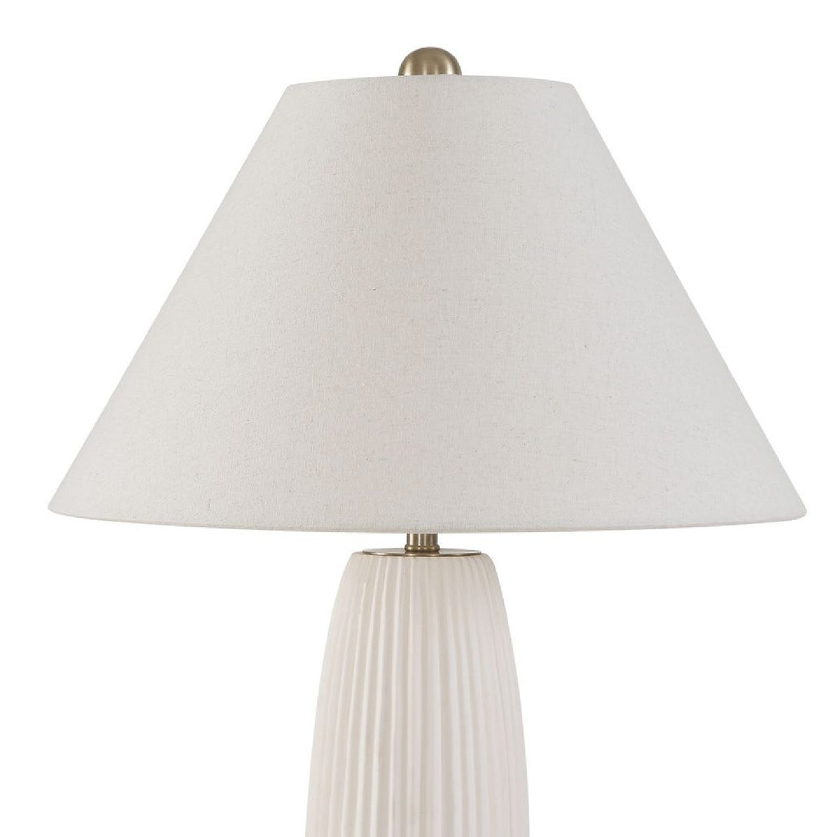   White Fluted Ceramic Table Lamp | Oroa.com