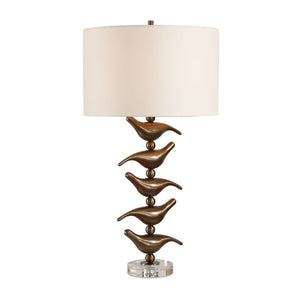  Stacked Bronze Songbirds Table Lamp | Oroa.com