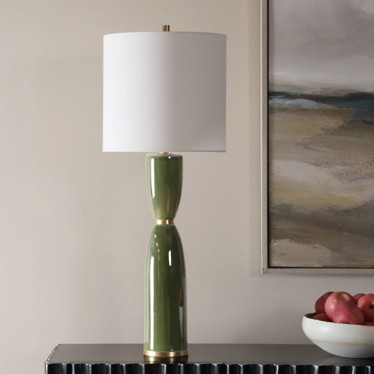   Green Hourglass Table Lamp | Oroa.com