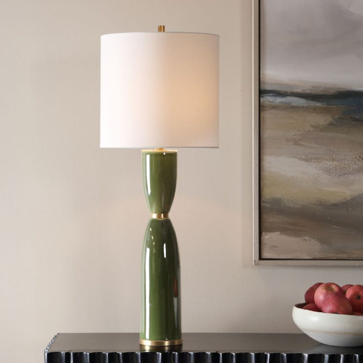   Green Hourglass Table Lamp | Oroa.com
