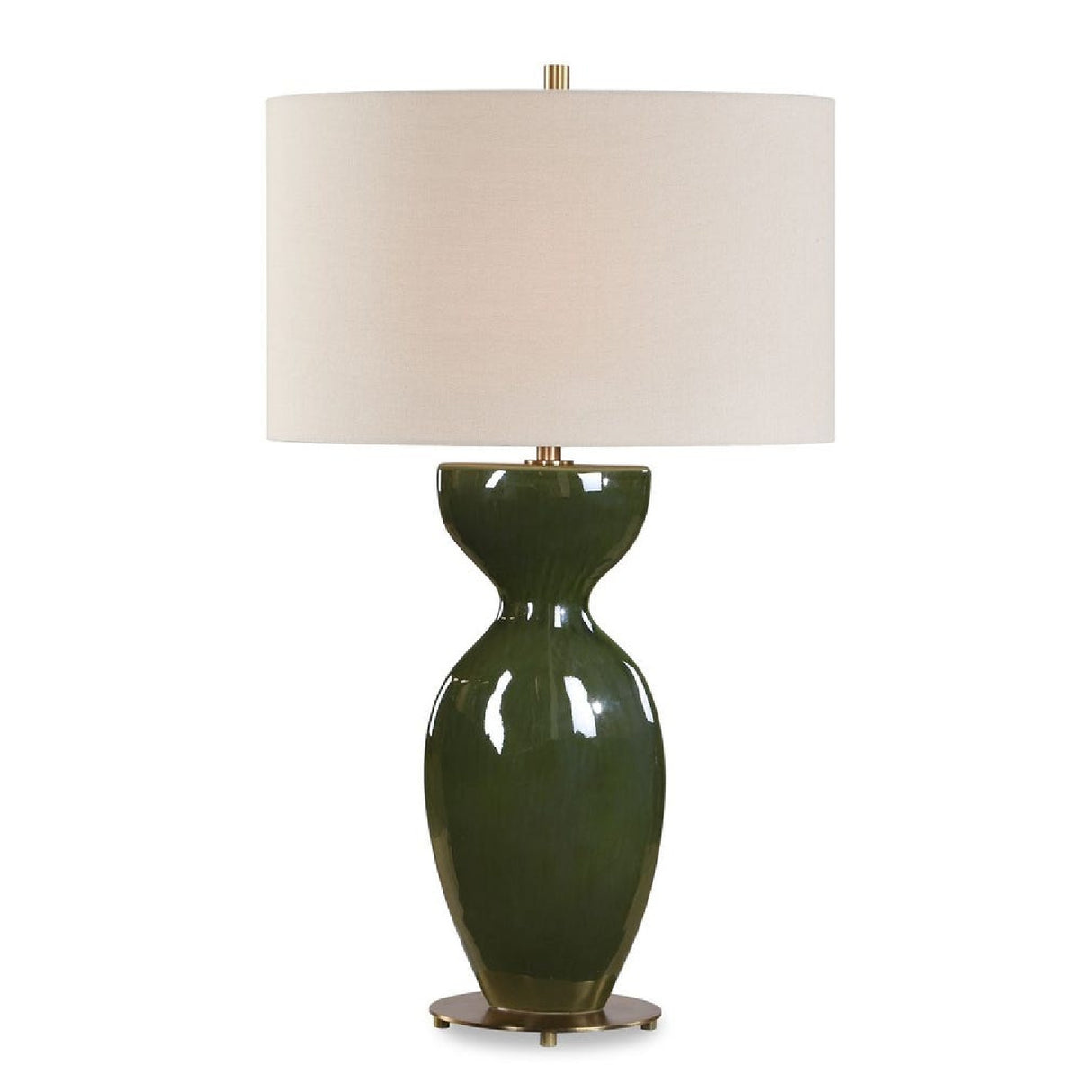  Green Ceramic Hourglass Table Lamp | Oroa.com