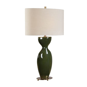   Green Ceramic Hourglass Table Lamp | Oroa.com