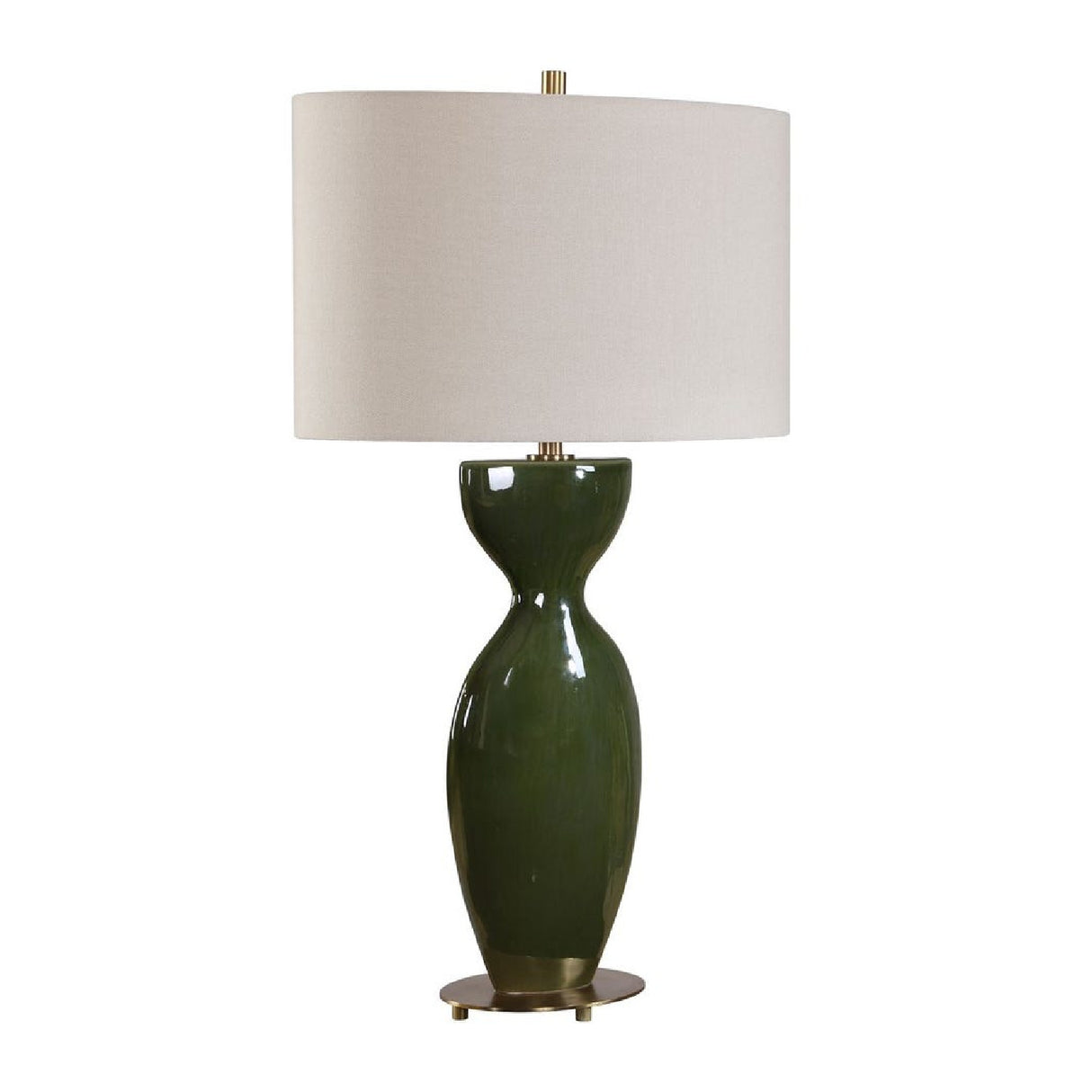   Green Ceramic Hourglass Table Lamp | Oroa.com