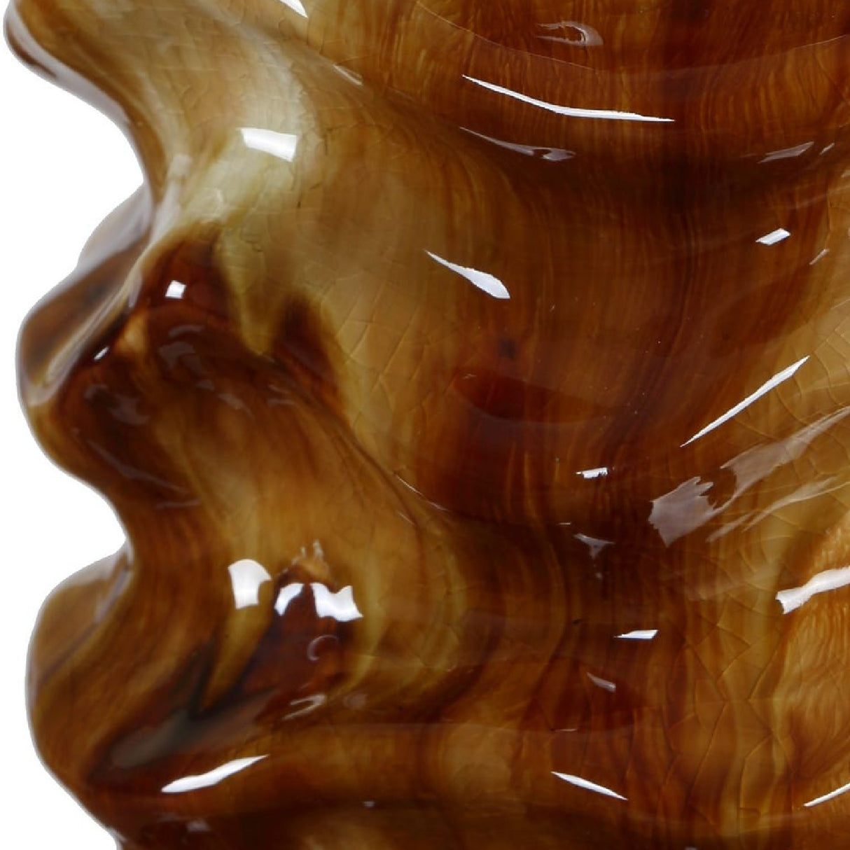   Rippled Brown Ceramic Table Lamp | Oroa.com