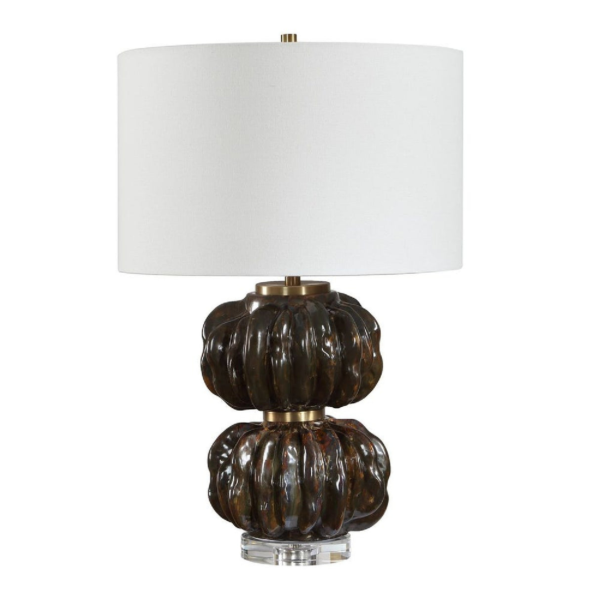   Stacked Fluted Ceramic Table Lamp | Oroa.com