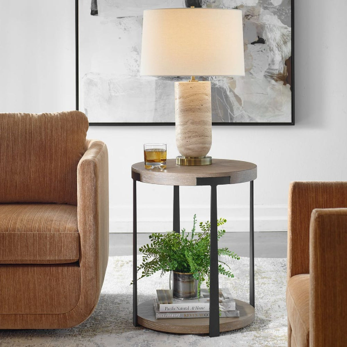   Round Two-Layer Side Table | Oroa.com